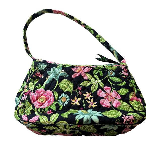 VERA BRADLEY - Botanica Pattern  Zipper Tote Purse - 2007 Retired - Picture 1 of 6